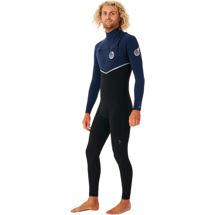 2023 Rip Curl Mens EBomb 4/3mm Chest Zip Wetsuit WSMYGE Navy